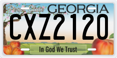 GA license plate CXZ2120