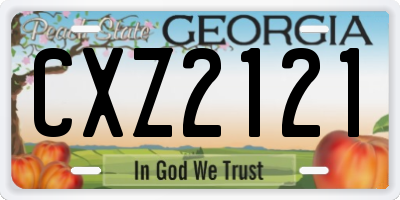 GA license plate CXZ2121