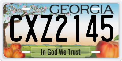 GA license plate CXZ2145