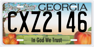 GA license plate CXZ2146