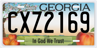 GA license plate CXZ2169