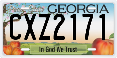 GA license plate CXZ2171