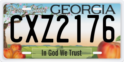 GA license plate CXZ2176