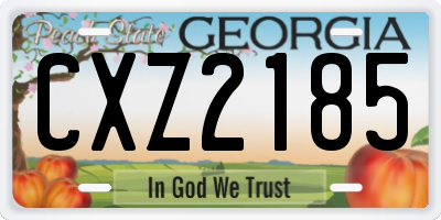 GA license plate CXZ2185