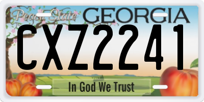 GA license plate CXZ2241
