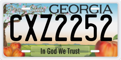 GA license plate CXZ2252