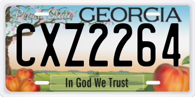 GA license plate CXZ2264