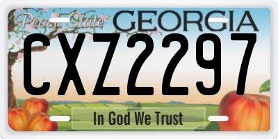 GA license plate CXZ2297
