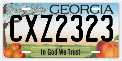 GA license plate CXZ2323