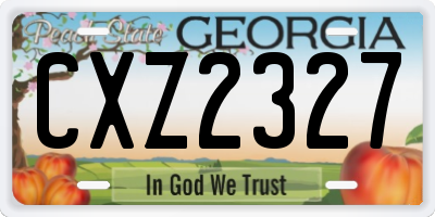 GA license plate CXZ2327