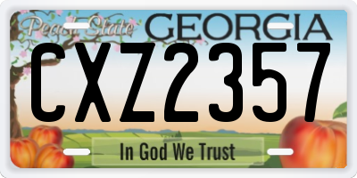 GA license plate CXZ2357