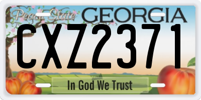 GA license plate CXZ2371