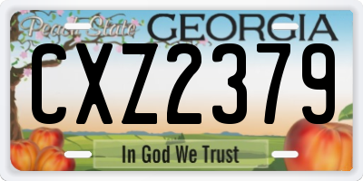 GA license plate CXZ2379