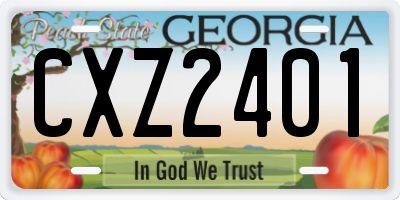 GA license plate CXZ2401