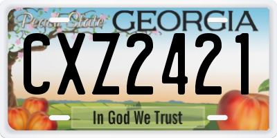 GA license plate CXZ2421