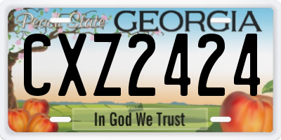 GA license plate CXZ2424