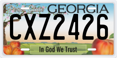 GA license plate CXZ2426
