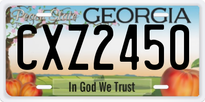 GA license plate CXZ2450