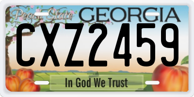 GA license plate CXZ2459