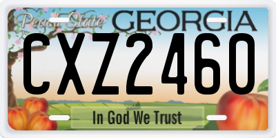 GA license plate CXZ2460