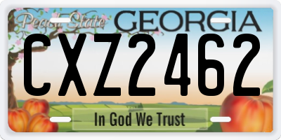 GA license plate CXZ2462