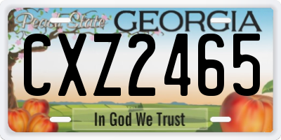 GA license plate CXZ2465