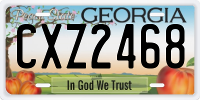 GA license plate CXZ2468