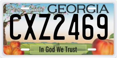 GA license plate CXZ2469