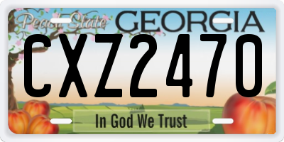 GA license plate CXZ2470