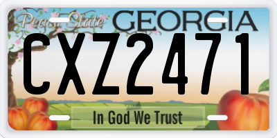 GA license plate CXZ2471