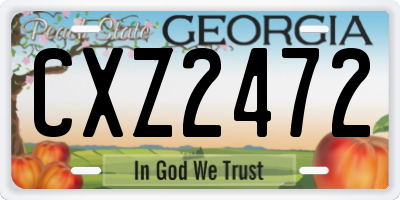 GA license plate CXZ2472