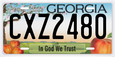 GA license plate CXZ2480