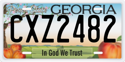 GA license plate CXZ2482