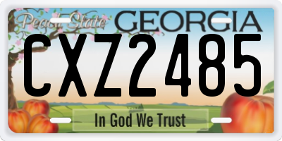 GA license plate CXZ2485