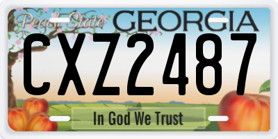 GA license plate CXZ2487