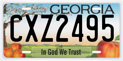 GA license plate CXZ2495