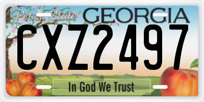 GA license plate CXZ2497