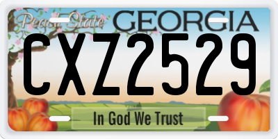 GA license plate CXZ2529