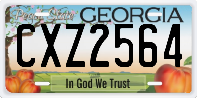 GA license plate CXZ2564