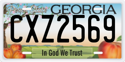 GA license plate CXZ2569