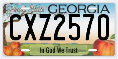 GA license plate CXZ2570