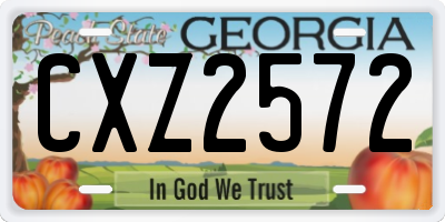 GA license plate CXZ2572