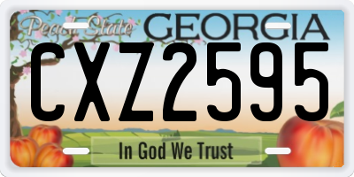 GA license plate CXZ2595