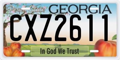 GA license plate CXZ2611