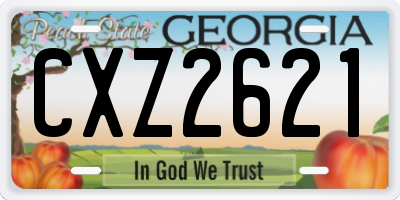 GA license plate CXZ2621