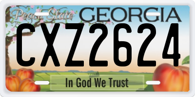 GA license plate CXZ2624