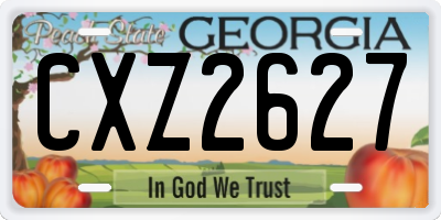 GA license plate CXZ2627