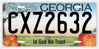 GA license plate CXZ2632