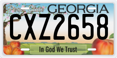 GA license plate CXZ2658