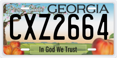 GA license plate CXZ2664